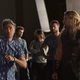 Taika Waititi and Chris Hemsworth on the set of Thor: Ragnarok.